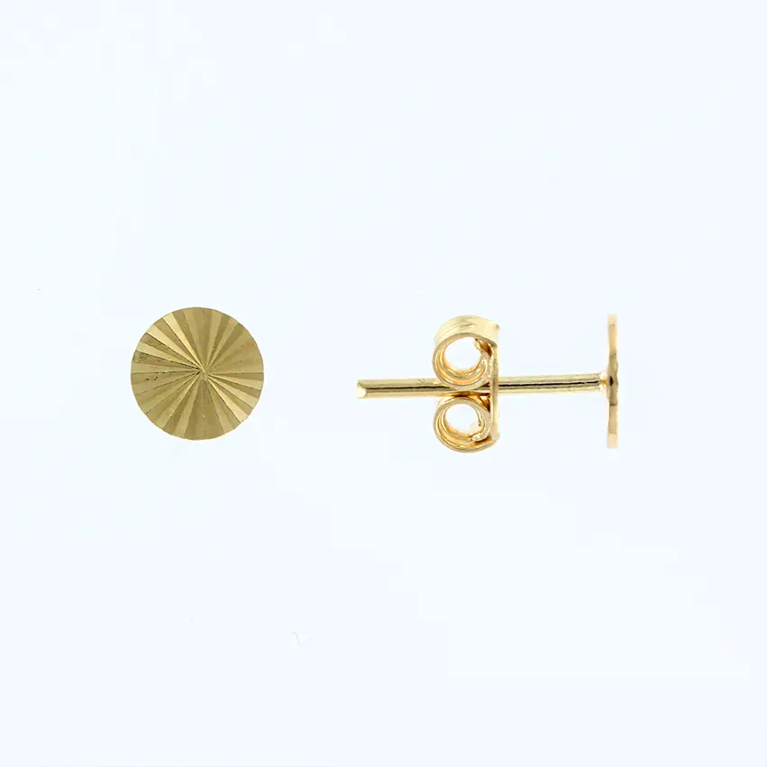 Artikelbild des Artikels “Kinder-Ohrstecker „Ohrstecker Scheibe glatt“ aus 585 Gelbgold, Ø 6 mm “