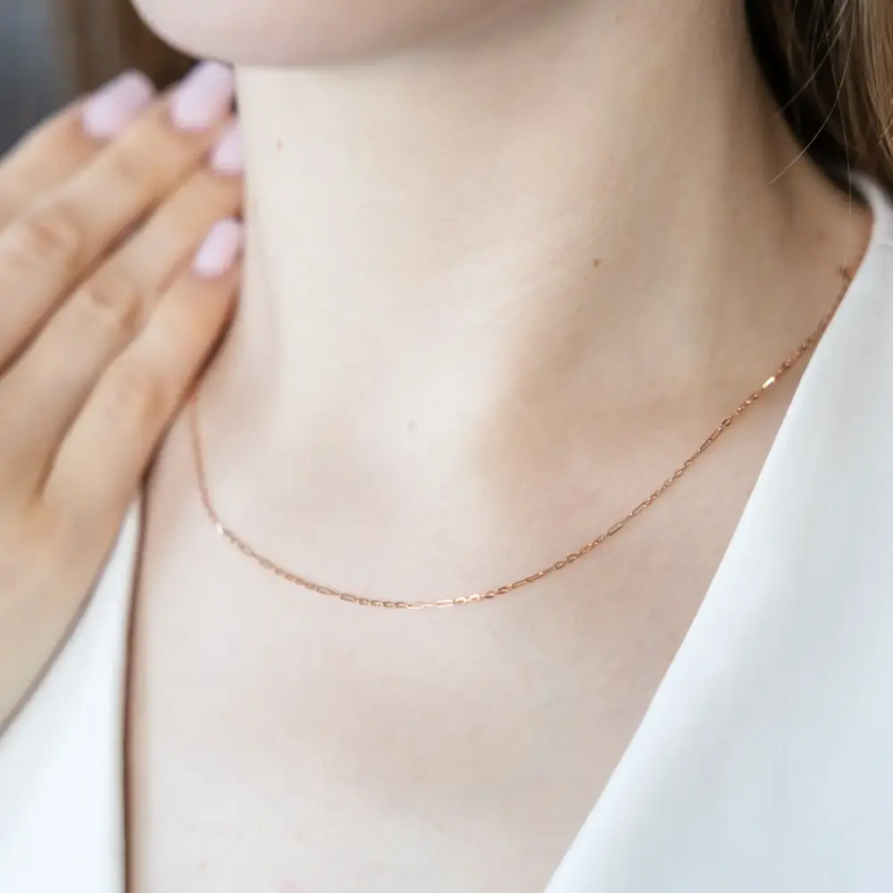 Product image 2 of the product “Long-Link Anchor Chain in 585 Rose Gold ”
