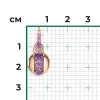 Product image 2 of the product “Pendant “Ball with Three Stones” in 585 Rose Gold with Amethyst ”