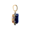 Product image 2 of the product “Pendant “Oval with Wave Frame” in 585 Two-Tone Gold with Diamonds and Sapphire ”