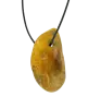 Product image 2 of the product “Pendant “Rough Stone on Cord” with Amber, Length 43 mm ”