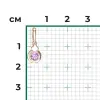 Artikelbild 2 des Artikels “Anhänger „Rund mit Blütenkappe“ aus 585 Rotgold mit Amethyst “