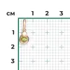 Artikelbild 2 des Artikels “Anhänger „Rund mit Kleeblattöse“ aus 585 Rotgold mit Chrysolith “