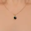 Product image 2 of the product “Pendant “Round with Sweep” in 585 Rose Gold with Onyx ”