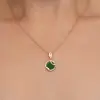 Artikelbild 2 des Artikels “Anhänger „Runder grüner Stein“ aus 585 Rotgold mit Achat “