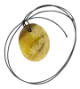 Product image 2 of the product “Pendant “Disc with Wood” with Amber ”