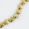 Artikelbild 2 des Artikels “Armband „Gewölbte Plättchen“ aus 585 Gelbgold mit Brillanten “
