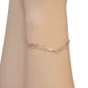 Artikelbild 2 des Artikels “Armband „Stäbe mit Steinen“ aus 585 Rotgold mit Zirkonia “