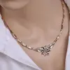 Product image 2 of the product “Necklace “Flower with Ornament” in 585 Rose Gold with Diamonds ”