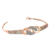 Product image 2 of the product “Necklace “Intertwined Rings with Fringes” in 585 Two-Tone Gold with Cubic Zirconia ”