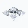 Artikelbild 2 des Artikels “Damenring „Drei Tropfensteine“ aus 925 Silber mit Zirkonia “