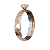 Product image 2 of the product “Women's Ring “Crossover Solitaire” in 585 Two-Tone Gold with Cubic Zirconia ”