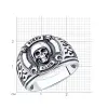 Product image 2 of the product “Men's Ring “Skull Biker Club” in 925 Sterling Silver ”