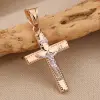 Product image 2 of the product “Cross Pendant “Bordered with Crucifix” in 585 Two-Tone Gold ”