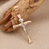 Artikelbild 2 des Artikels “Kreuz-Anhänger „Mit Kruzifix schlank“ aus 585 Bicolor-Gold, Höhe 35 mm “