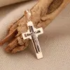 Product image 2 of the product “Cross Pendant “With Black Inlay” in 585 Two-Tone Gold ”