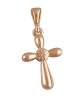 Product image 2 of the product “Cross Pendant “Quatrefoil with Emerald” in Gold-Plated 925 Sterling Silver with Emerald ”
