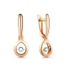 Product image 2 of the product “Drop Earrings “Teardrop with Stone” in 585 Rose Gold with Cubic Zirconia ”