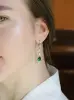 Artikelbild 2 des Artikels “Ohrringe „Lange Kaskade mit Tropfen“ aus 925 Silber mit Zirkonia und Smaragd (synthetisch) “