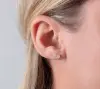 Artikelbild 2 des Artikels “Ohrstecker „Solitär in Quadratfassung“ aus 585 Gelbgold mit Brillanten “