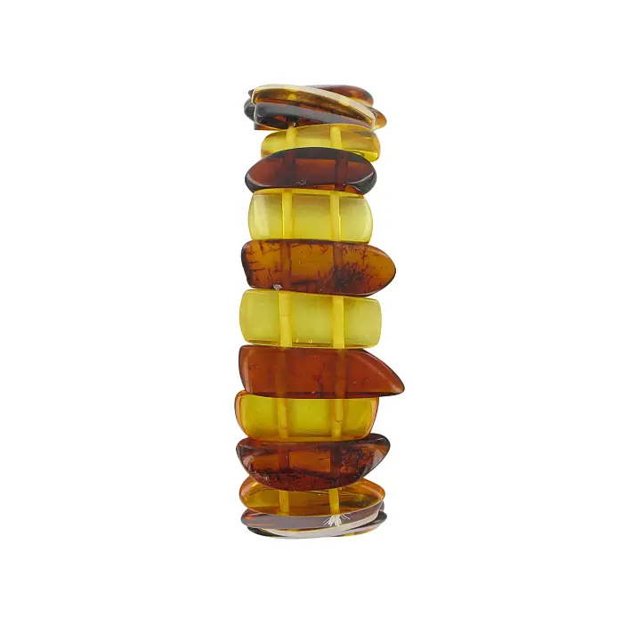 Product image 2 of the product “Bracelet “Angular Plates” with Amber ”