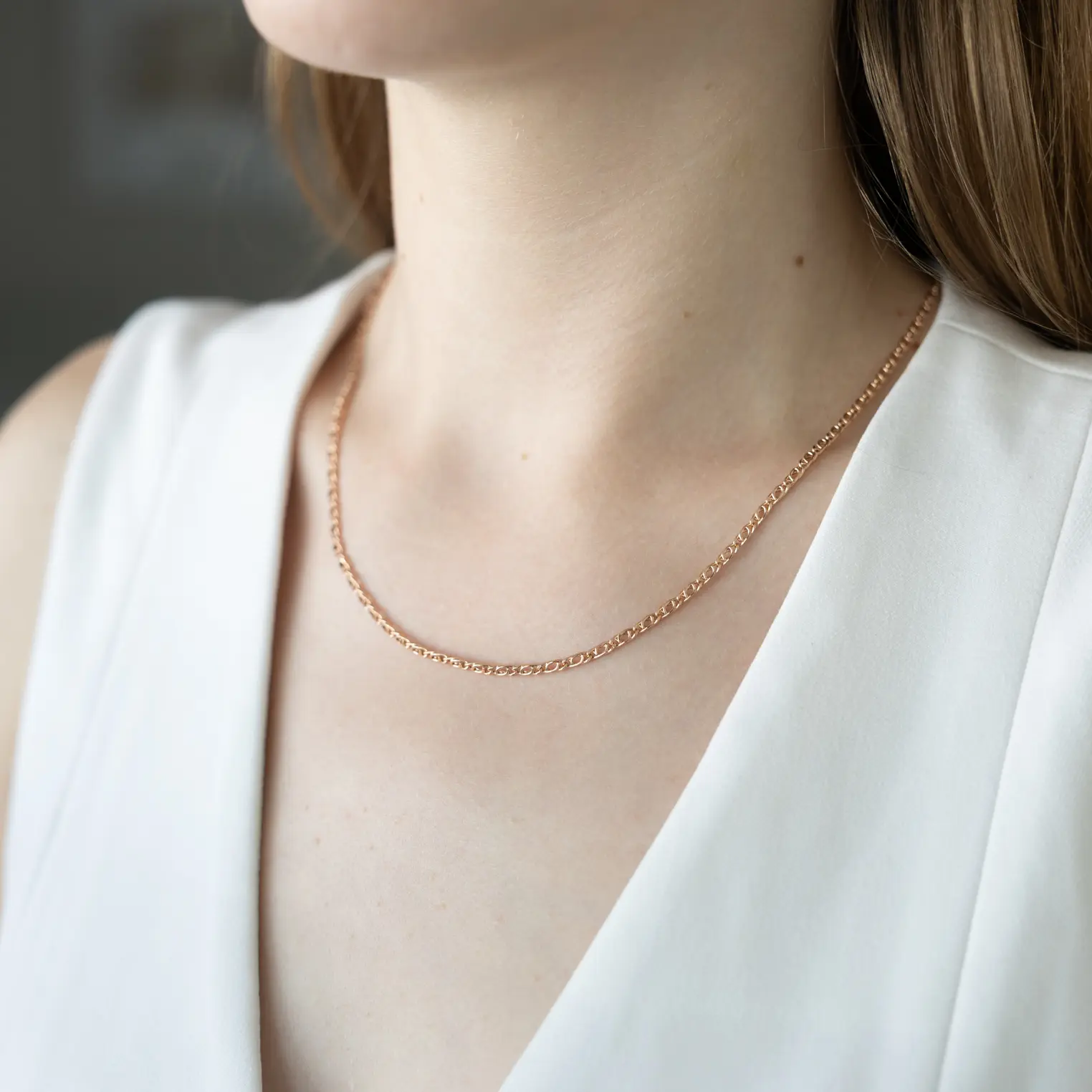 Product image 2 of the product “Double Anchor Chain in 585 Rose Gold ”