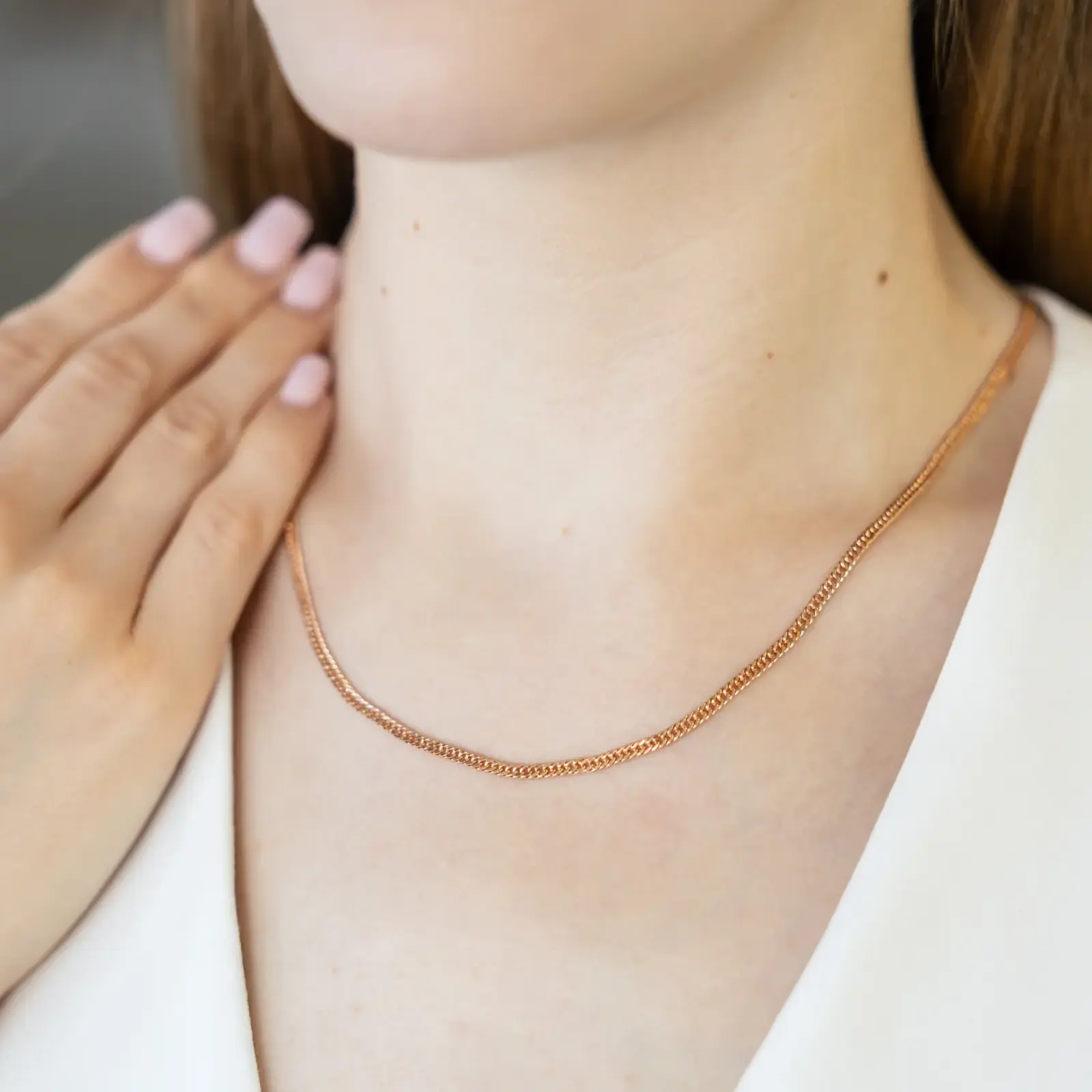 Product image 2 of the product “Flat Snake Chain in 585 Rose Gold ”