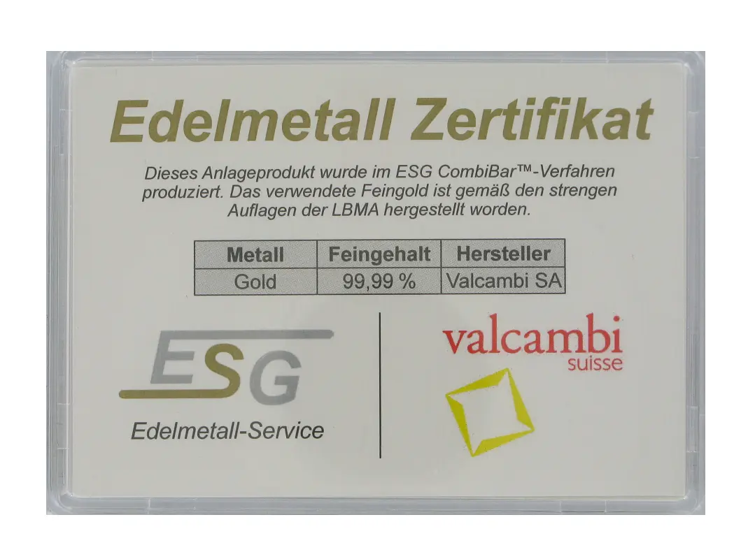 Artikelbild 2 des Artikels “Goldbarren 1g “