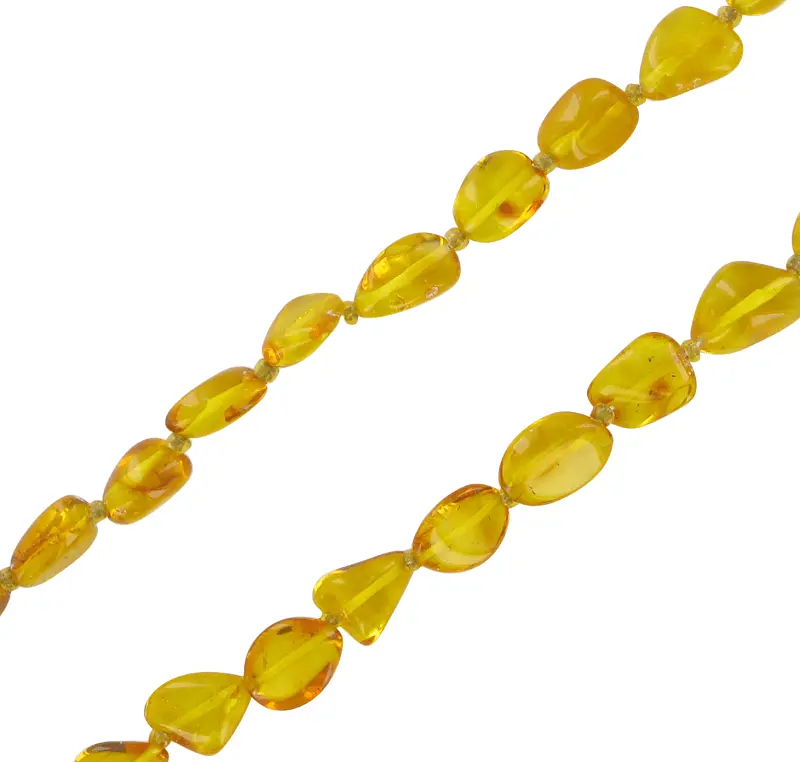 Artikelbild 2 des Artikels “Kette „Rohstücke gelb“ mit Bernstein “