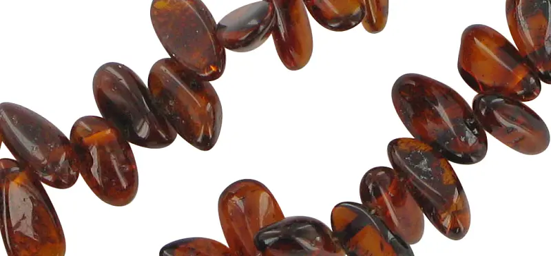 Artikelbild 2 des Artikels “Kette „Splitter dunkelrot“ mit Bernstein “
