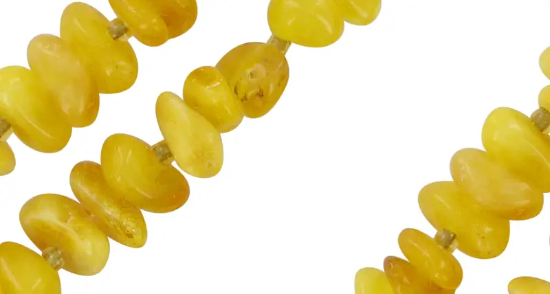 Product image 2 of the product “Chain “Fine Yellow Chips” with Amber ”