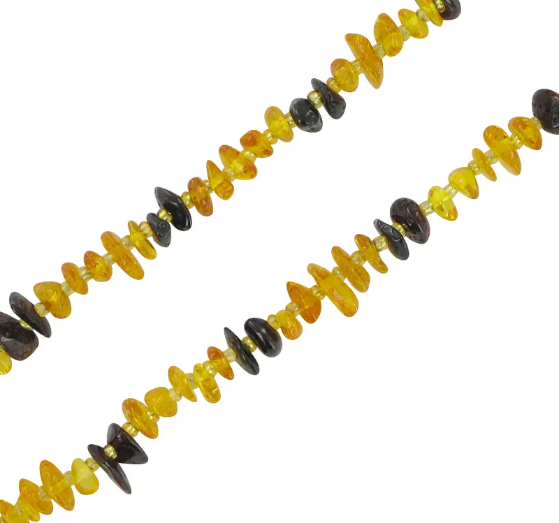 Product image 2 of the product “Chain “Chips with Black Stones” with Amber ”