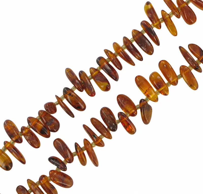 Product image 2 of the product “Chain “Reddish-Brown Sticks” with Amber ”