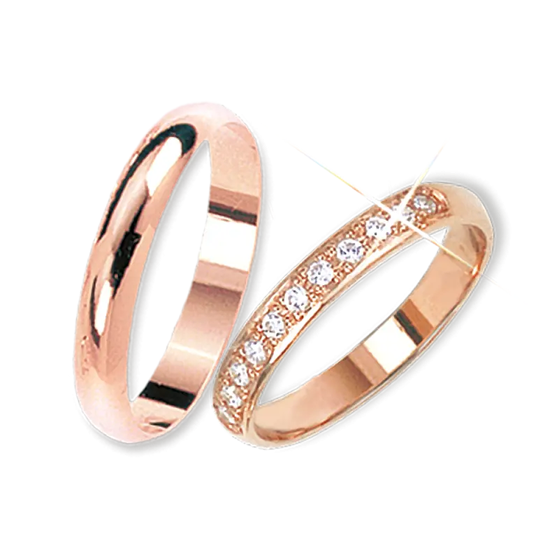 Product image 2 of the product “Wedding Ring “Stone Row” in 585 Rose Gold with Cubic Zirconia ”