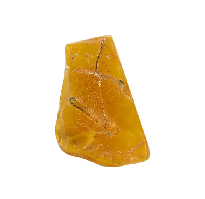 Product image 3 of the product “Pendant “Rough Stone on Cord” with Amber, Length 60 mm ”