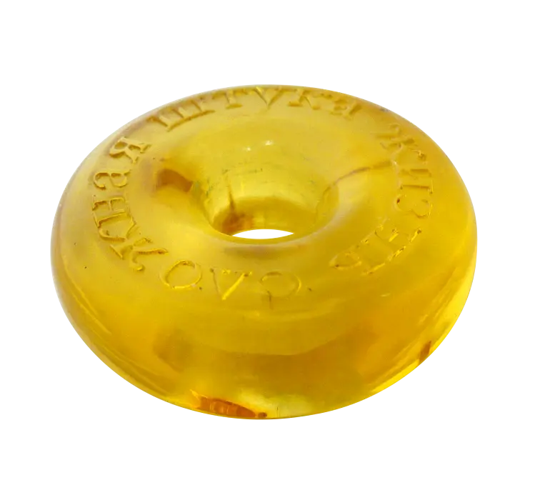 Product image 3 of the product “Pendant “Engraved Disc” with Amber ”