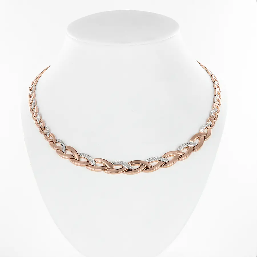 Artikelbild 3 des Artikels “Armband „Gliederband mit Steinbesatz“ aus 585 Bicolor-Gold “