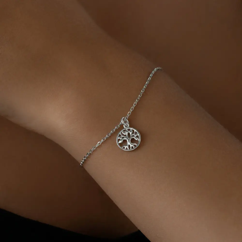 Artikelbild 3 des Artikels “Armband „Lebensbaum-Plättchen“ aus 925 Silber “