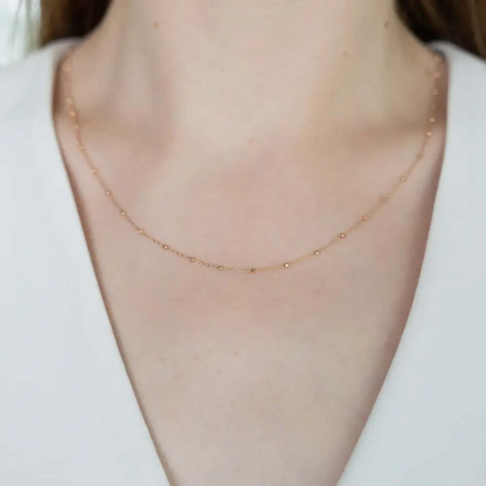 Product image 3 of the product “Chain “Station Chain with Beads” in 585 Rose Gold ”