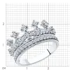 Product image 3 of the product “Women's Ring “Crown with Rows of Stones” in 925 Sterling Silver with Cubic Zirconia ”