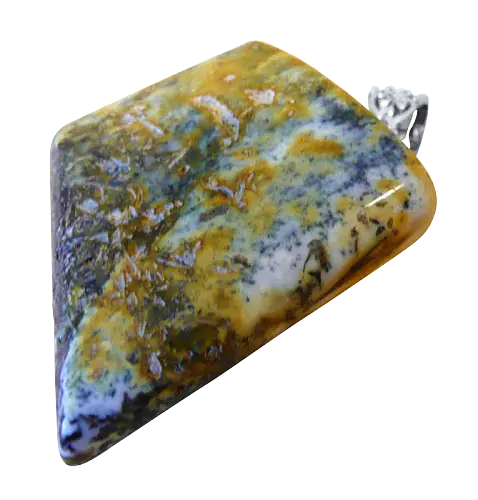 Product image 3 of the product “Pendant “Rough Stone with Ornamental Bail” with Amber ”