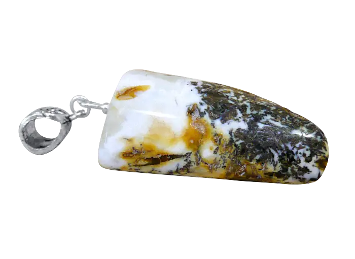 Product image 4 of the product “Pendant “Rough Stone with Ornamental Bail” with Amber ”