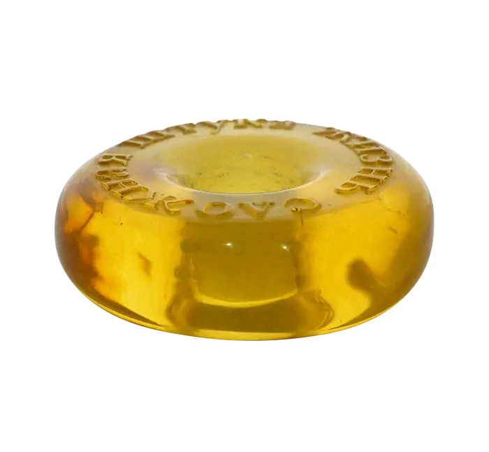 Product image 4 of the product “Pendant “Engraved Disc” with Amber ”