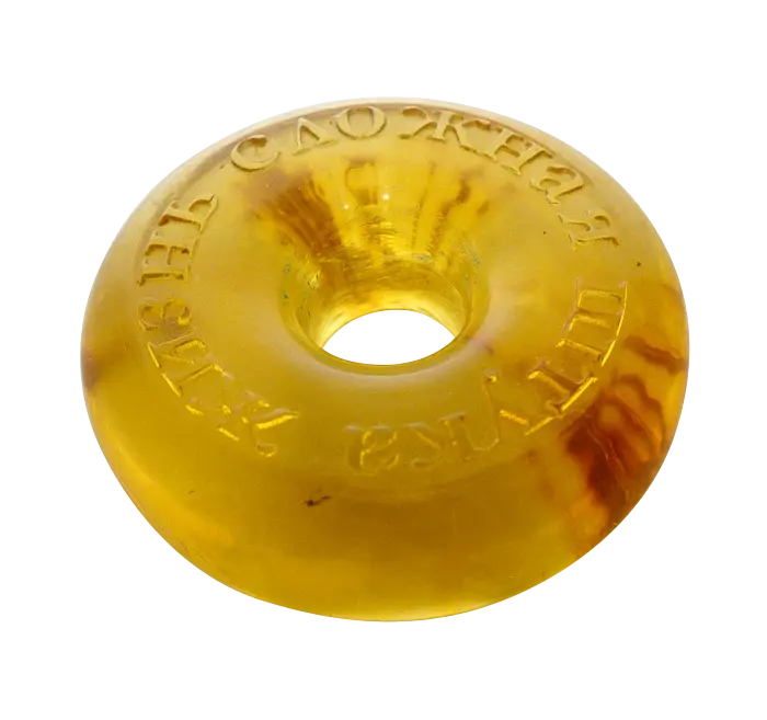 Product image 5 of the product “Pendant “Engraved Disc” with Amber ”