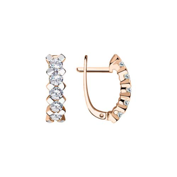 Ohrhänger aus Rotgold 585° mit Zirkonia 