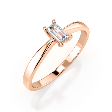 Damenring aus Rotgold 585° mit Brillanten 