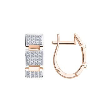 Ohrringe aus Rotgold 585° mit Brillanten 
