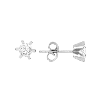 Серебряные серьги 925 пробы, вставка Циркон 