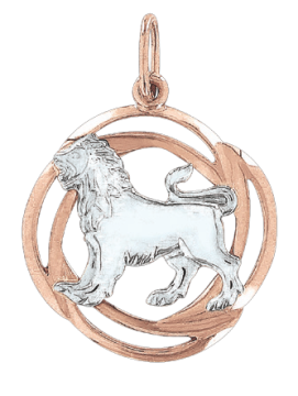 Anhänger Sternzeichen Löwe aus Rot/ Weißgold 585° 