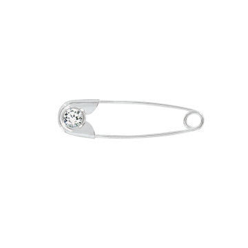 Brosche - 925er Sterling Silber mit Zirkonia 
